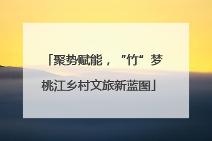 聚势赋能，“竹”梦桃江乡村文旅新蓝图