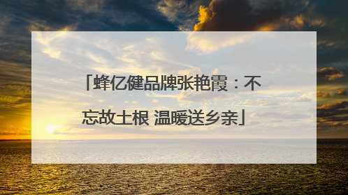 蜂亿健品牌张艳霞：不忘故土根 温暖送乡亲