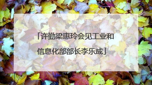许勤梁惠玲会见工业和信息化部部长李乐成