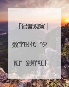 记者观察｜数字时代“夕阳”别样红