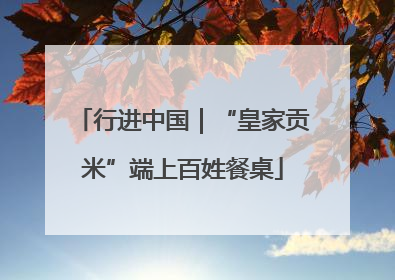 行进中国｜“皇家贡米”端上百姓餐桌