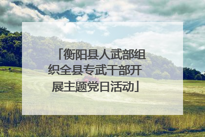 衡阳县人武部组织全县专武干部开展主题党日活动