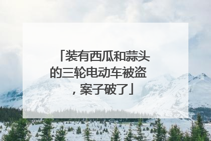 装有西瓜和蒜头的三轮电动车被盗，案子破了