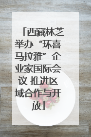 西藏林芝举办“环喜马拉雅”企业家国际会议 推进区域合作与开放