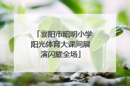 襄阳市昭明小学阳光体育大课间展演闪耀全场