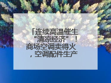 连续高温催生“清凉经济”！商场空调卖得火，空调配件生产商马力全开