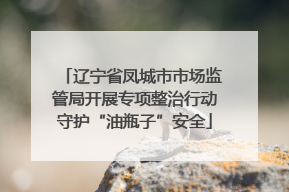 辽宁省凤城市市场监管局开展专项整治行动守护“油瓶子”安全
