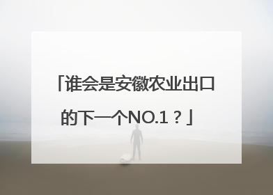 谁会是安徽农业出口的下一个NO.1？