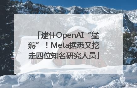 逮住OpenAI“猛薅”！Meta据悉又挖走四位知名研究人员