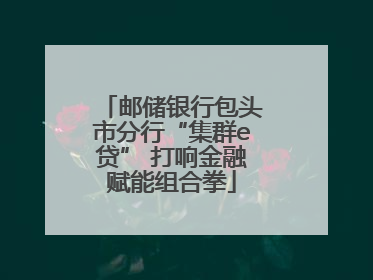 邮储银行包头市分行“集群e贷” 打响金融赋能组合拳