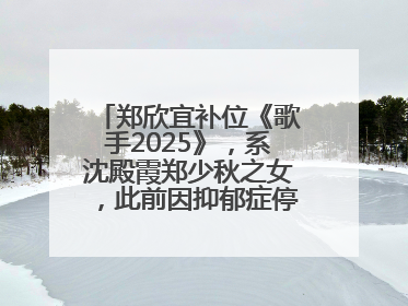 郑欣宜补位《歌手2025》，系沈殿霞郑少秋之女，此前因抑郁症停工两年
