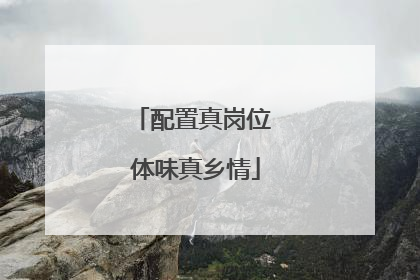 配置真岗位 体味真乡情