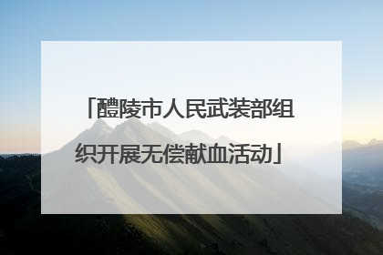 醴陵市人民武装部组织开展无偿献血活动
