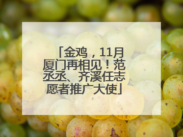 金鸡，11月厦门再相见！范丞丞、齐溪任志愿者推广大使