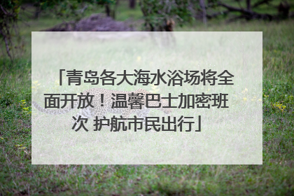青岛各大海水浴场将全面开放！温馨巴士加密班次 护航市民出行