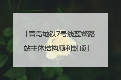 青岛地铁7号线蓝鳌路站主体结构顺利封顶