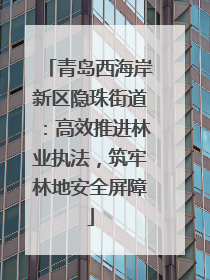 青岛西海岸新区隐珠街道：高效推进林业执法，筑牢林地安全屏障