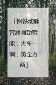 钢铁动脉奔涌强劲势能：火车一响，黄金万两