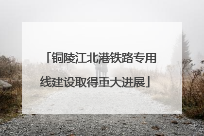 铜陵江北港铁路专用线建设取得重大进展