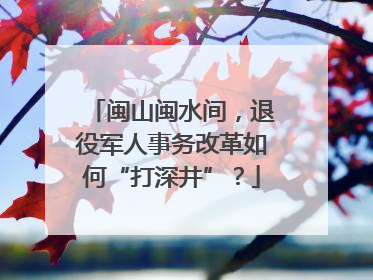 闽山闽水间，退役军人事务改革如何“打深井”？