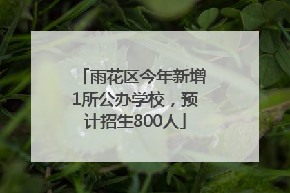 雨花区今年新增1所公办学校，预计招生800人