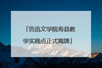 鲁迅文学院寿县教学实践点正式揭牌