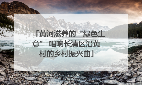 黄河滋养的“绿色生意” 唱响长清区沿黄村的乡村振兴曲