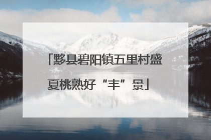 黟县碧阳镇五里村盛夏桃熟好“丰”景