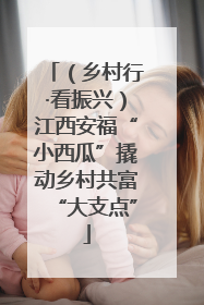 （乡村行·看振兴）江西安福“小西瓜”撬动乡村共富“大支点”