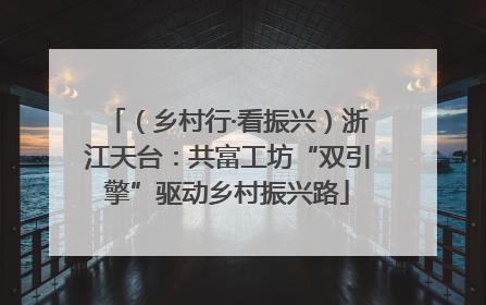（乡村行·看振兴）浙江天台：共富工坊“双引擎”驱动乡村振兴路