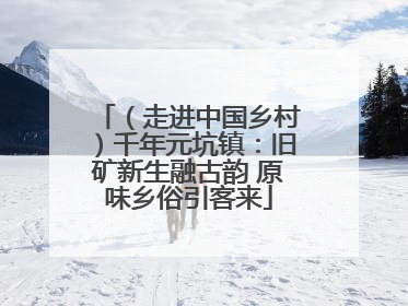 （走进中国乡村）千年元坑镇：旧矿新生融古韵 原味乡俗引客来