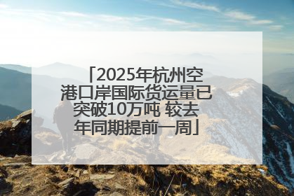 2025年杭州空港口岸国际货运量已突破10万吨 较去年同期提前一周