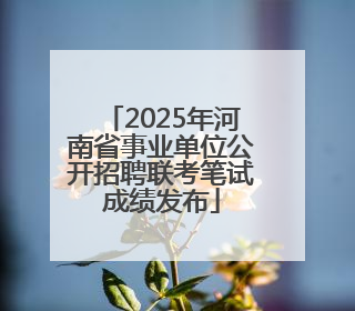 2025年河南省事业单位公开招聘联考笔试成绩发布