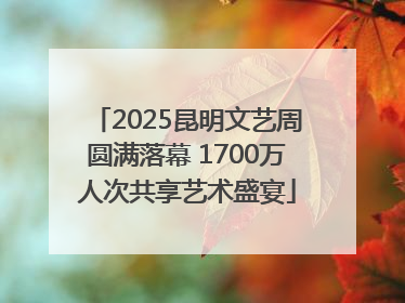 2025昆明文艺周圆满落幕 1700万人次共享艺术盛宴