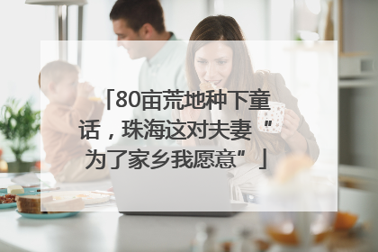 80亩荒地种下童话，珠海这对夫妻“为了家乡我愿意”