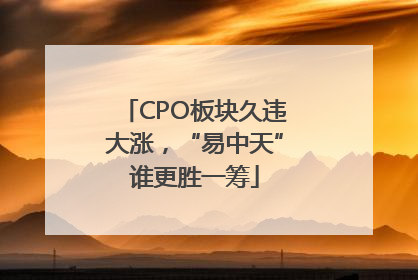CPO板块久违大涨，“易中天”谁更胜一筹